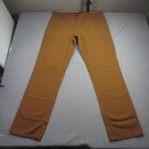 Sean John Pants Mens 38 Brown Tobacco Straight Leg Khaki Casual Workwear READ